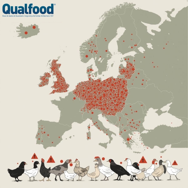 Quase 1.900 focos de gripe das aves na Europa no último ano, Portugal soma 27