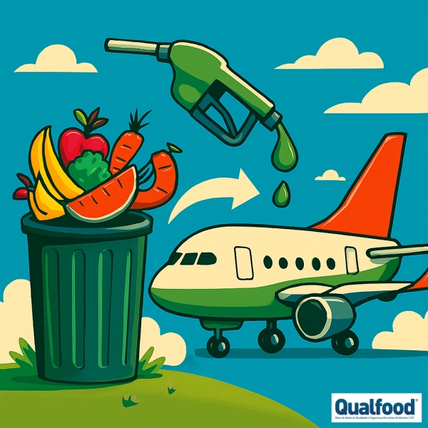 Cientistas transformam desperdício alimentar em biocombustível para aviões comerciais