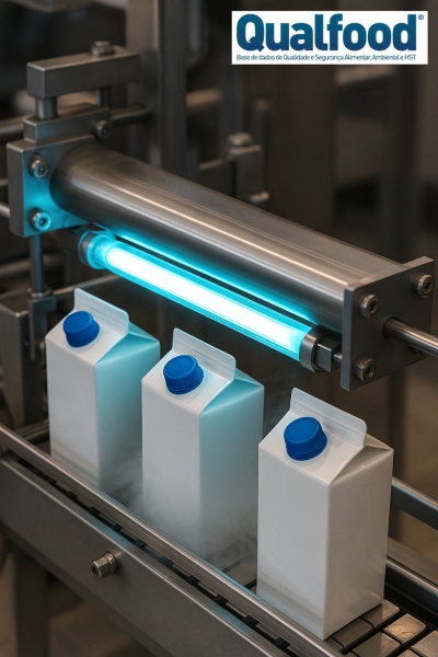 O uso de luz UV-C em combinação com peróxido de hidrogênio para desinfetar embalagens em ESL e bebidas assépticas