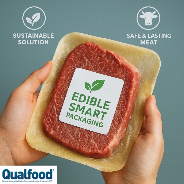 Embalagens comestíveis inteligentes: a solução sustentável para carnes mais seguras e duradouras