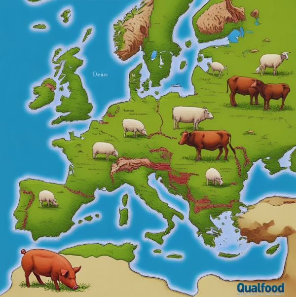 As populações de gado da UE continuaram a diminuir em 2024