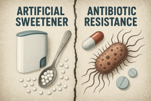 Adoçante artificial contra a resistência a antibióticos
