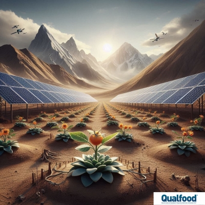 Painéis solares ajudam plantas a crescer em terrenos áridos