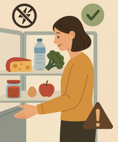Alimentação segura em caso de interrupção energética